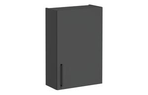 VitrA Root Flat 60cm 1 Door Upper/Wall Unit (RH Hinge) - Matt Storm Grey